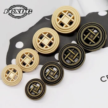 Retro Yuvarlak Metal Dekoratif Düğmeler Giyim Düğmeleri 20mm Dikiş Malzemeleri ve Aksesuarları Dikiş Bluz Düğmeleri