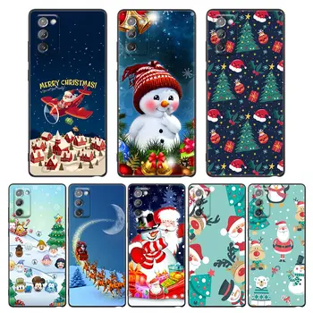 Mutlu Noel hediyesi Noel Baba Kardan Adam Kılıf Samsung Galaxy Not için 20 Ultra 5G 8 9 10 M12 M22 M30s M32 M52 M62 F12 F62 Kapak