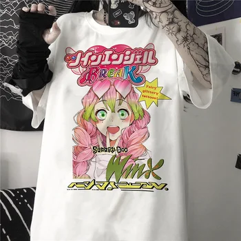 Kawaii Mikan Tsumiki Karikatür Anime T Shirt Kızlar Japonya Streetwear Tops Harajuku Ulzzang Vintage E-Kız Yaz Büyük Boy T-shirt
