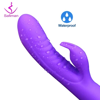 G Spot Yapay Penis Tavşan Vibratör Kadınlar için Çift Titreşim Silikon Kadın Vajina Klitoris Masajı Seks Oyuncakları Kadınlar için / Yetişkinler