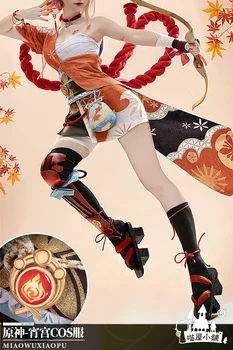 Anime Genshin Darbe Yoimiya Oyun Takım Elbise Günlük Elbise Kimono Muhteşem Üniforma Cosplay Kostüm Cadılar Bayramı Kadınlar Ücretsiz Kargo 2021New