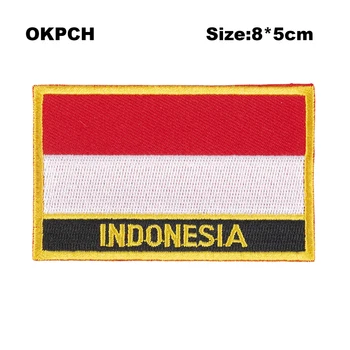 Endonezya Bayrağı patcheswork kumaş nakış yama Yamalar demir yamalar giyim için çiçek PT0209-R