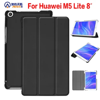 Ince Kılıf Huawei Mediapad M5 Lite 8.0 JDN2 - W09 JDN2-AL00 8 İnç Kapak Tablet Funda Hafif Katlanır Çapa