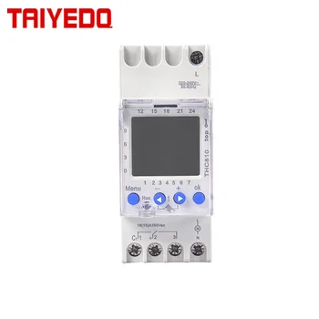 THC810L Elektronik zaman kontrolörü programlanabilir dijital ekran zaman anahtarı kontrol Din Ray Dağı 220V Altı Dil