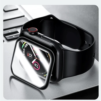 Apple watch 6/5/7/SE için su geçirmez Tam ekran koruyucu film/4/3/2 İwatch 42mm 44mm 38mm 40m için 3D Temperli koruyucu cam
