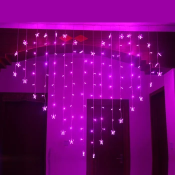 2m Led perde Dize işık Garland Romantik peri işık Bahçe Parti ışıkları açık dekor Düğün noel dekorasyon Ev için