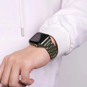 Silikon Kayış + Metal Kasa apple saat bandı 8 45mm 41mm mod seti İçin Paslanmaz Çelik Watchband iWacth 7 6 5 4 Serisi 44mm 40mm