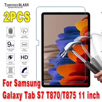 2 Adet Temperli Cam Samsung Galaxy Tab ıçin S7 T870 T875 SM-T870 SM-T875 Ekran Koruyucu 9 H 0.3 mm Tablet koruyucu Film