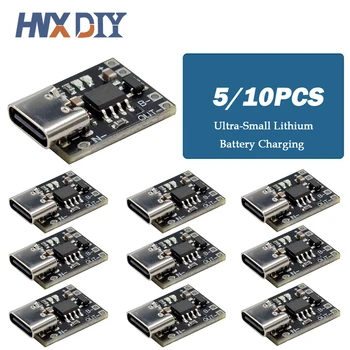 5/10 adet Ultra Küçük Lityum Pil Şarj Paneli 1A Üçlü Lityum Pil 3. 7V4. 2V şarj modülü Tip-C koruma levhası