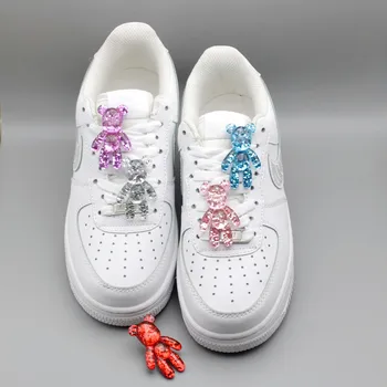 Karikatür Ayı Sevimli Sneaker Takılar Moda Güzel DIY ayakkabı tokası Aksesuarları Vintage Çoklu Renk Ayakkabı Dantel Takılar Spor Ayakkabı için
