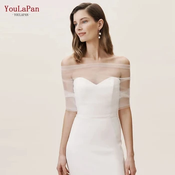 YouLaPan VG73 Gelin Düğün Ceket Bolero Parti Şal Düğün Kadın Omuz Silkme Gelin Yaz Şeffaf Pelerin Düğün Coveri