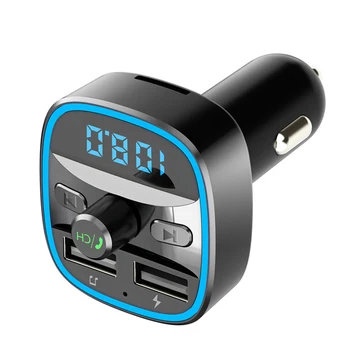 T25 Araba Bluetooth uyumlu 5.0 FM Verici MP3 Çalar Hızlı Şarj çift USB Soket Şarj Cihazı Evrensel Araba Elektronik Parçaları