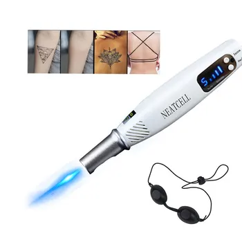 Profesyonel lazer Picosecond kalem mavi ışık tedavisi dövme skar köstebek çil kaldırma karanlık nokta Pigment sökücü cilt bakımı makinesi