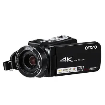 Kameralar 4K Vlog Kamera YouTube Videoları için, Ordro AC7 10X Optik Zoom Full HD Blogger Kameralar Profesyonel