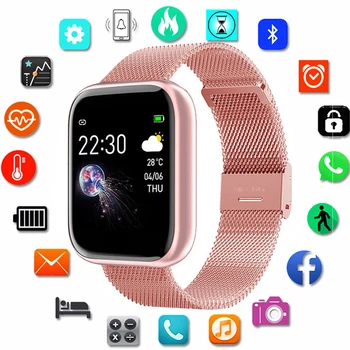 I5 akıllı saat Erkekler Kan Basıncı nabız monitörü Su Geçirmez Smartwatch Kadınlar Yürüyüş Adım Sayacı Spor Saatler Android IOS İçin