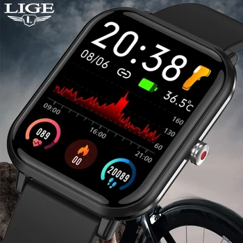 LIGE 2022 Yeni akıllı saat Erkekler Tam dokunmatik Ekran Spor Spor izle IP67 su geçirmez Bluetooth Android ıOS Smartwatch İçin Bayanlar