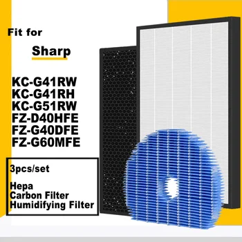 FZ-D40HFE FZ-G40DFE FZ-G60MFE HEPA Filtre karbon filtre Nemlendirici Filtre Keskin Hava Temizleyici KC-G41RW, KC-G41RH, KC-G51RW