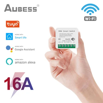 Tuya Mini Wifi Akıllı Anahtarı 16A 2 yönlü Kontrol Zamanlayıcı Kablosuz Anahtarları Akıllı Ev Otomasyonu Alexa İle Uyumlu Google Ev