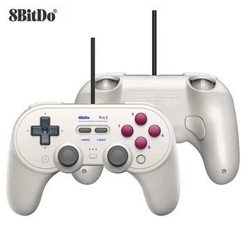 8 Bitdo Pro 2 Kablolu Denetleyici USB Gamepad Joystick Nintendo Anahtarı OLED PC NS Oyun Aksesuarları