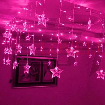 1.5 M 3.5 M Yıldız LED perde Saçağı ışıkları LED perili dizi lamba Noel Garland tatil ışıkları yeni yıl Düğün Parti Odası Dekor