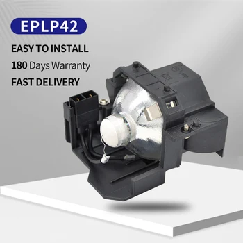 Yüksek Kaliteli Epson ELPLP42 Projektör Lambası EMP-400W EB-410W EB-140 W EMP-83H PowerLite 822 H330B projektör ampulü