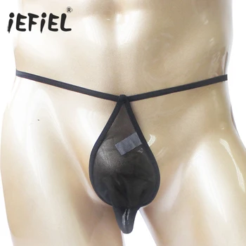 ıEFiEL Yaz Jockstrap Seksi Erkek Seksi Kılıfı G String T-Geri Tanga Bikini İç Çamaşırı Egzotik Külot Eşcinsel erkek İç Çamaşırı Gece