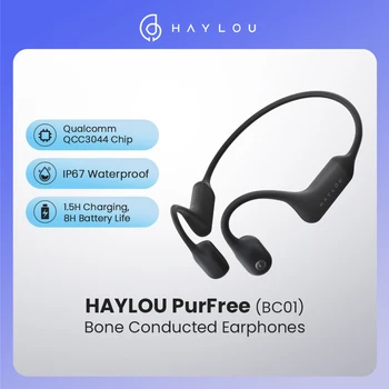 HAYLOU PurFree (BC01) QCC3044 V5. 2 Bluetooth Kablosuz Kemik iletimli kulaklık IP67 Su Geçirmez 8 H Pil mikrofonlu kulaklık