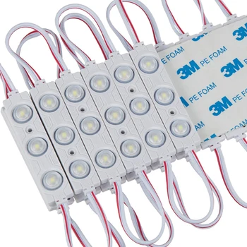 2835SMD enjeksiyon LED işareti modülü ışık 20 adet / grup DC12V 3LED parlaklık açık su geçirmez reklam tabela arka ışık