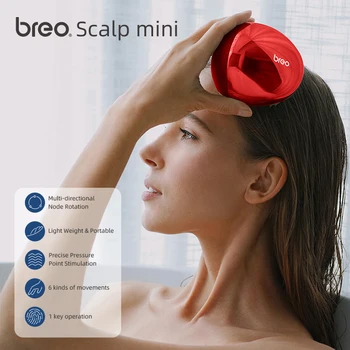 Breo Derisi Mini Masaj Scrubber Aplikatör Exfoliator IPX7 Su Geçirmez Elektrikli Kablosuz Duş Saç Büyüme Sağlık