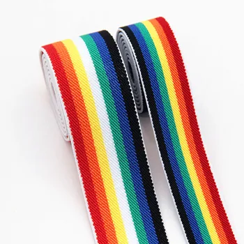 Gökkuşağı elastik bantlar 25mm 40mm Elastik Şerit 2.5 cm 4cm Kemer Konfeksiyon Pantolon Bandı Elbise Dantel DIY Dikiş Aksesuarları 1M