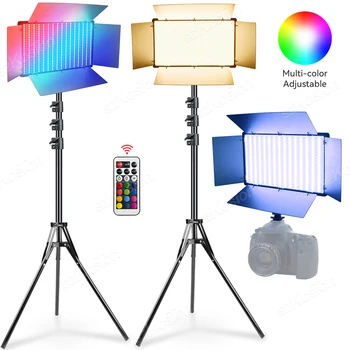 LED RGB Video ışığı selfi ışığı Dolgu Lambası Kamera ışığı Fotoğraf Stüdyosu Lamba panel aydınlatma Youtube Vlog Oyun Canlı Akış