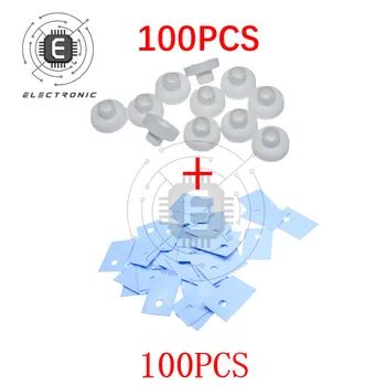 100 Adet / grup TO-220 transistör plastik yıkayıcı yalıtım yıkayıcı + izole silikon ped sac şerit ısı emici yalıtım filmi