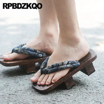Flip Flop Rahat Japon Takunya Su Yaz Ayakkabı Slaytlar Erkekler Platformu Açık Sandalet 2021 Boyutu 46 Güzel Terlik Büyük 47 Geta