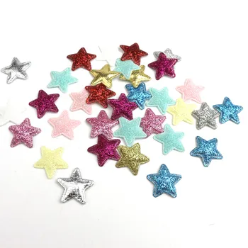 200 Adet 1.8 cm Glitter Yıldız Sevimli Yastıklı Aplikler Çocuk Saç Tokası Aksesuarları Malzemeleri Süsler DIY Zanaat Telefon Kabuk Yama Dekor
