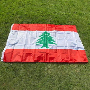 ücretsiz kargo aerlxembrae bayrağı Lübnan Cumhuriyeti Lubnan bayrağı Kapalı Açık 3*5FT/90*150 cm Asılı bayrak