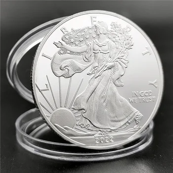 ABD Liberty Mücadelesi Coin Amerika Kartal Sikke 2020/2021/2022 Kaplama hatıra parası Koleksiyonu Hediye Ev Dekorasyon # WO