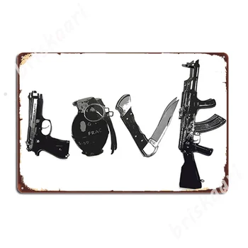 Banksy Steez Aşk Silahlar Metal Işaretleri pub Mağara pub oluşturmak Duvar Plak tabela Posterler