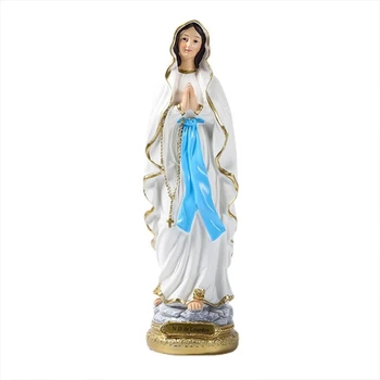 12 İnç Uzun Boylu Our Lady Lourdes Heykeli Kutsal Bakire Meryem Heykelcik Katolik Dini Hediye 
