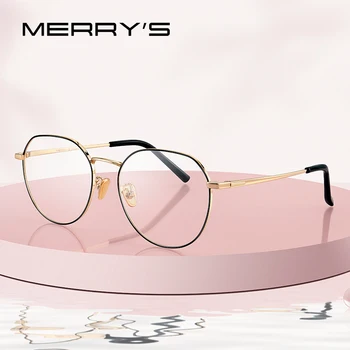 MERRYS tasarım Retro Moda Kadın Gözlük çerçeveleri Ultralight Gözlük Vintage Reçete Gözlük Optik Çerçeve S2508