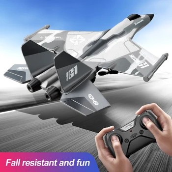 G1 RC uçak 2.4 GHz köpük sabit kanat ışıkları ile radyo Uzaktan Kumanda uçak açık Fighter planör model seti oyuncaklar çocuklar için