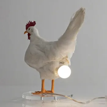 Tahnitçilik Tavuk Lamba reçine Dekoratif gece ışıkları Odası Simüle Hayvan Tavuk yumurta lambası parti karnaval ev dekorasyon