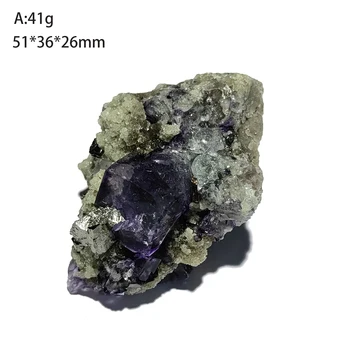 C3-6N - 2 %100 Doğal Florit Mineral Kristal Numune Yaogangxian Madeni Hunan Eyaleti Çin