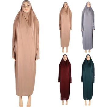 Ramazan Müslüman Burka Abaya Kadınlar Başörtüsü Namaz Elbise İslam Havai Burka Peçe Uzun Khimar Kaftan Robe Arap Orta Doğu Giyim