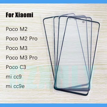 10 Adet / grup Ön Cam Xiaomi Poco M3 M2 Pro C3 Mi CC9 CC9e Dokunmatik Ekran Paneli LCD Dış Lens Cam