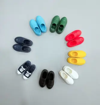 Satış 8 Renkler 1:6 Bebek Sevimli Küçük plastik ayakkabılar Blythe Doll için, Azon, licca, Momoko, 1 / 6BJD oyuncak bebek giysileri Ayakkabı Aksesuarları