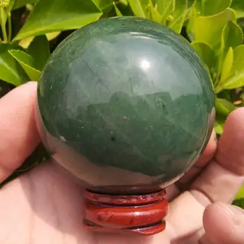 1 ADET 50-60mm Doğal Yeşil Aventurin Küre Topu-Muhteşem Yeşil Aventurin Küre
