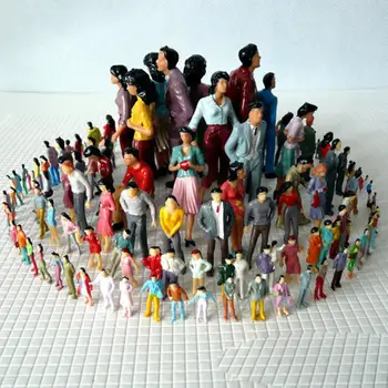 100 Adet 1:75/1:100/1: 150 Yapı Düzeni Model İnsanlar Karışık Minyatür Kum Modeli DIY Ayakta İnsanlar Rakamlar Binek Oyuncaklar