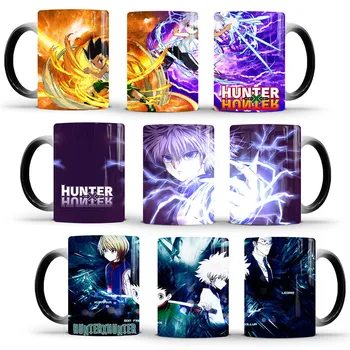 Karikatür Anime Hunter X Hunter Renk Değiştiren Kahve Kupa Bardak Sihirli Seramik Bardak Çay Süt kahve fincanları Kupalar Drinkware