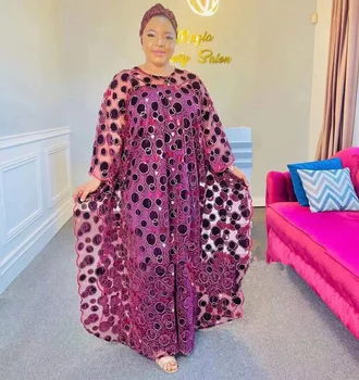 MAMADA L7556 Afrika Kadın Giyim Dashiki Abaya Şık Gevşek Uzun Abiye Maxi Elbiseler + İç Etek Ücretsiz Boyutu Dans Parti