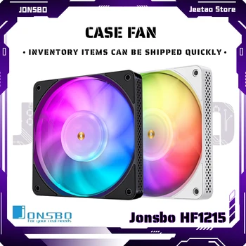 Jonsbo HF1215 120mm Ultra İnce Masaüstü bilgisayar kasası Fan FDB Rulman 5V 3Pin ARGB PWM Sıcaklık Kontrolü Düşük Gürültü Soğutma Fanı